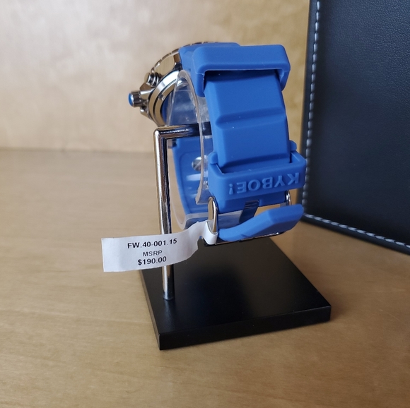 KYBOE! Collection Quartz 40mm Mineral Silicone Blu - Picture 3 of 8